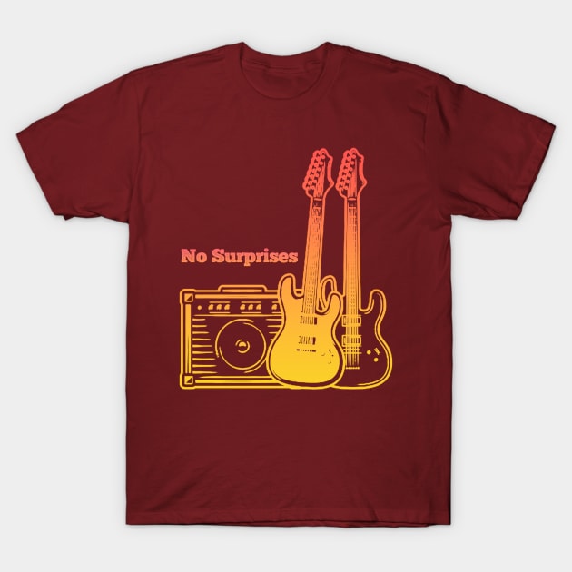 No Surprises Play With Guitars T-Shirt by Stars A Born